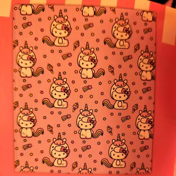 Hello Kitty Unicorn Ice Cream Cone Stars 60 x 70" Plush Pink Throw Blanket NWT - Picture 3 of 6